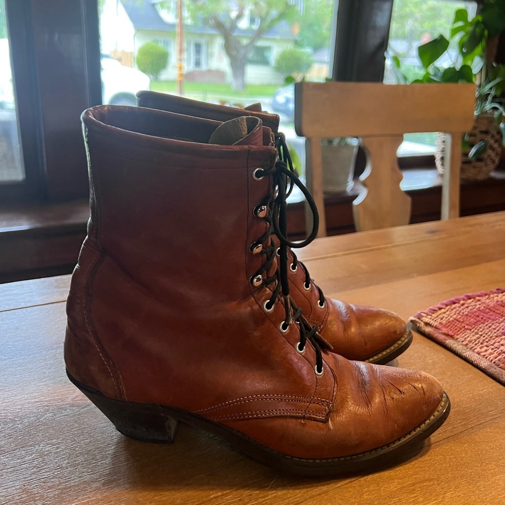 Vintage Laredo Brown Leather Women's Boots